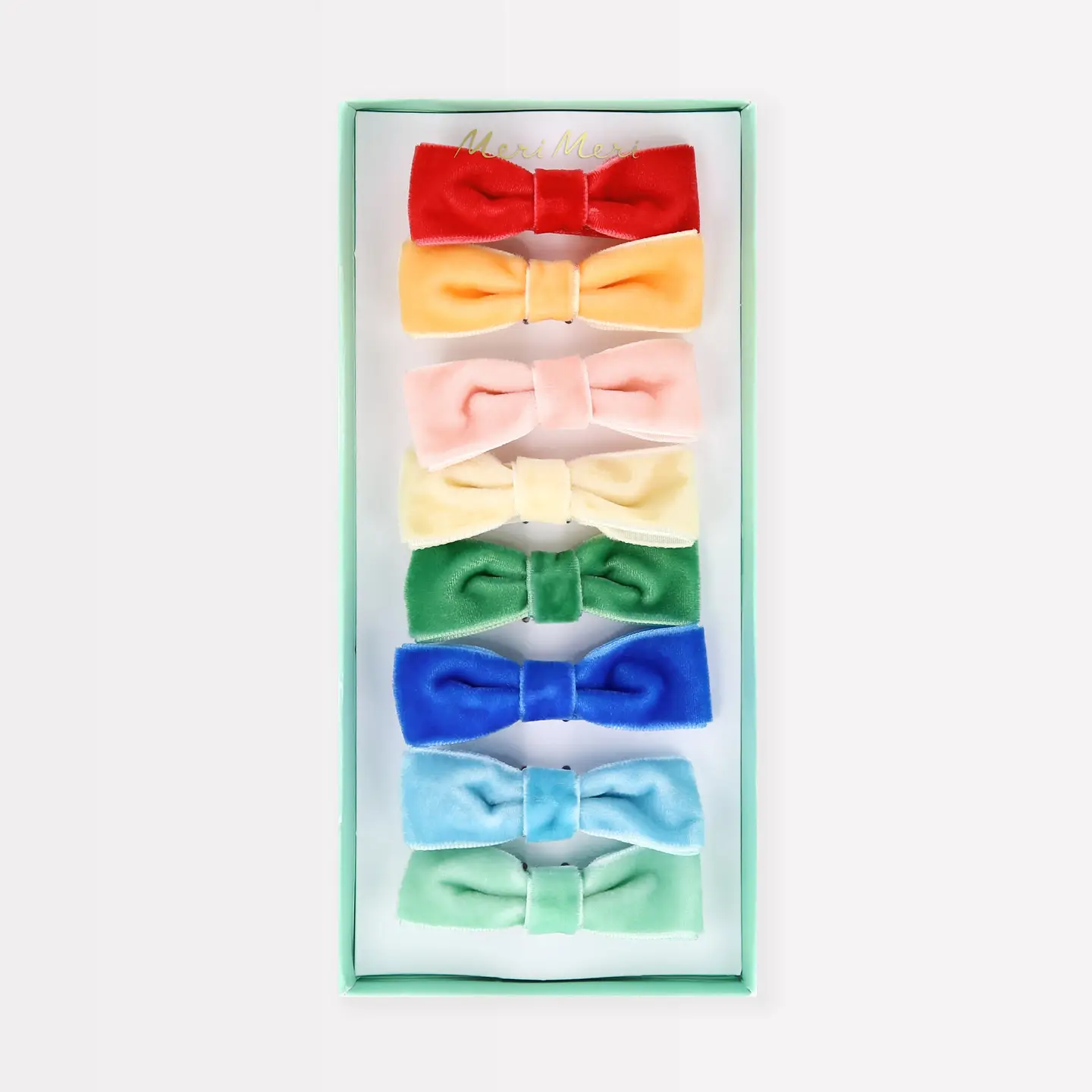 Meri Meri Meri Meri Rainbow Velvet Bow Hair Clips