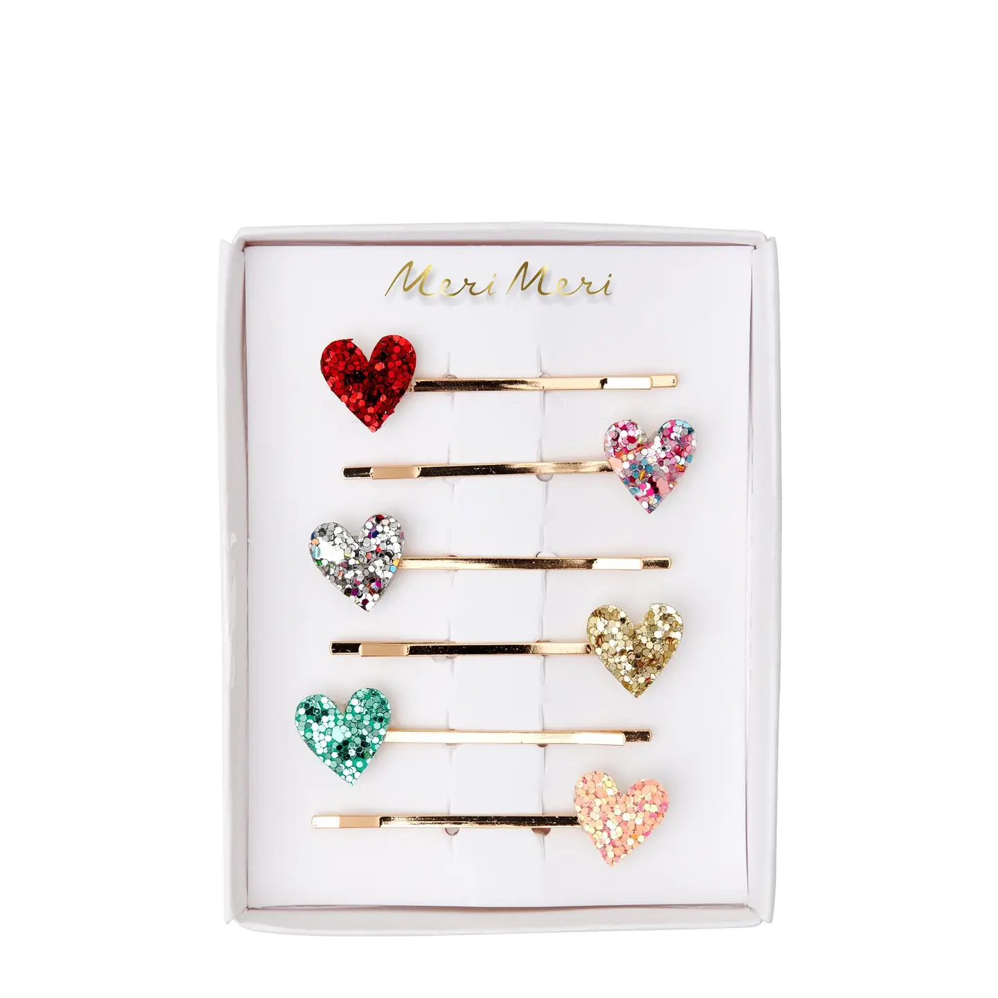 Meri Meri Meri Meri Glitter Heart Hair Slides