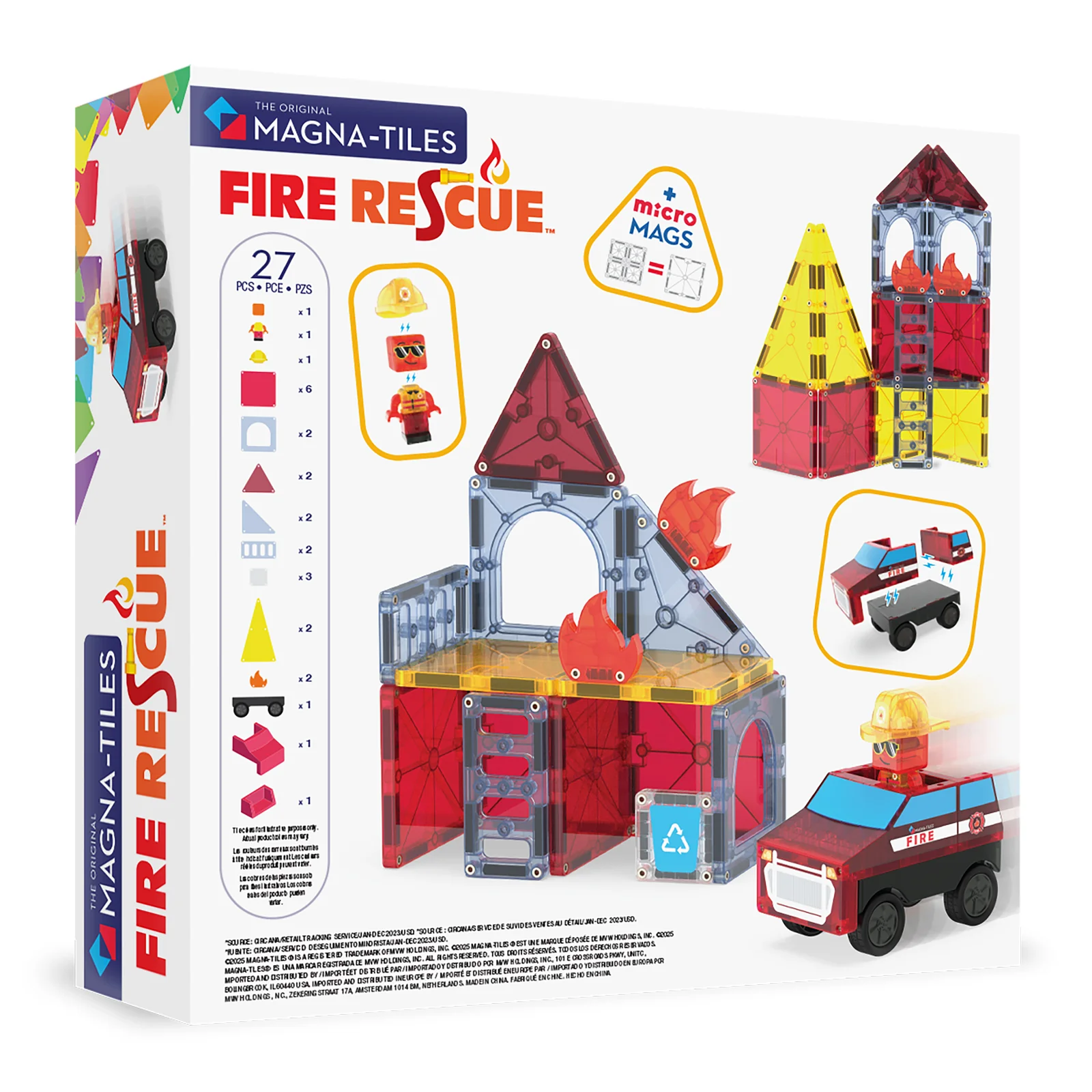 Magna-Tiles Magna-Tiles Fire Rescue 27-Piece Set