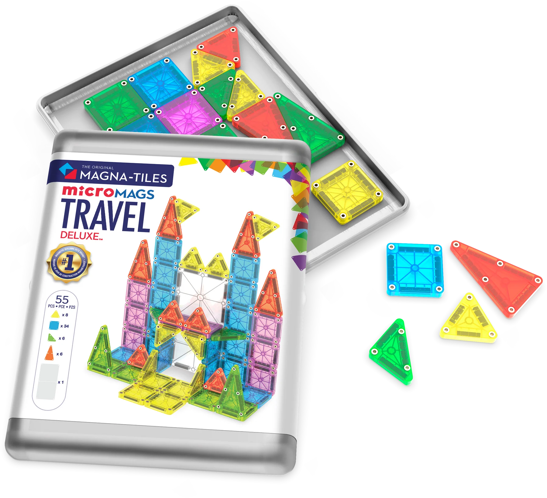 Magna-Tiles Magna-Tiles Travel Set Deluxe 55-Piece Set