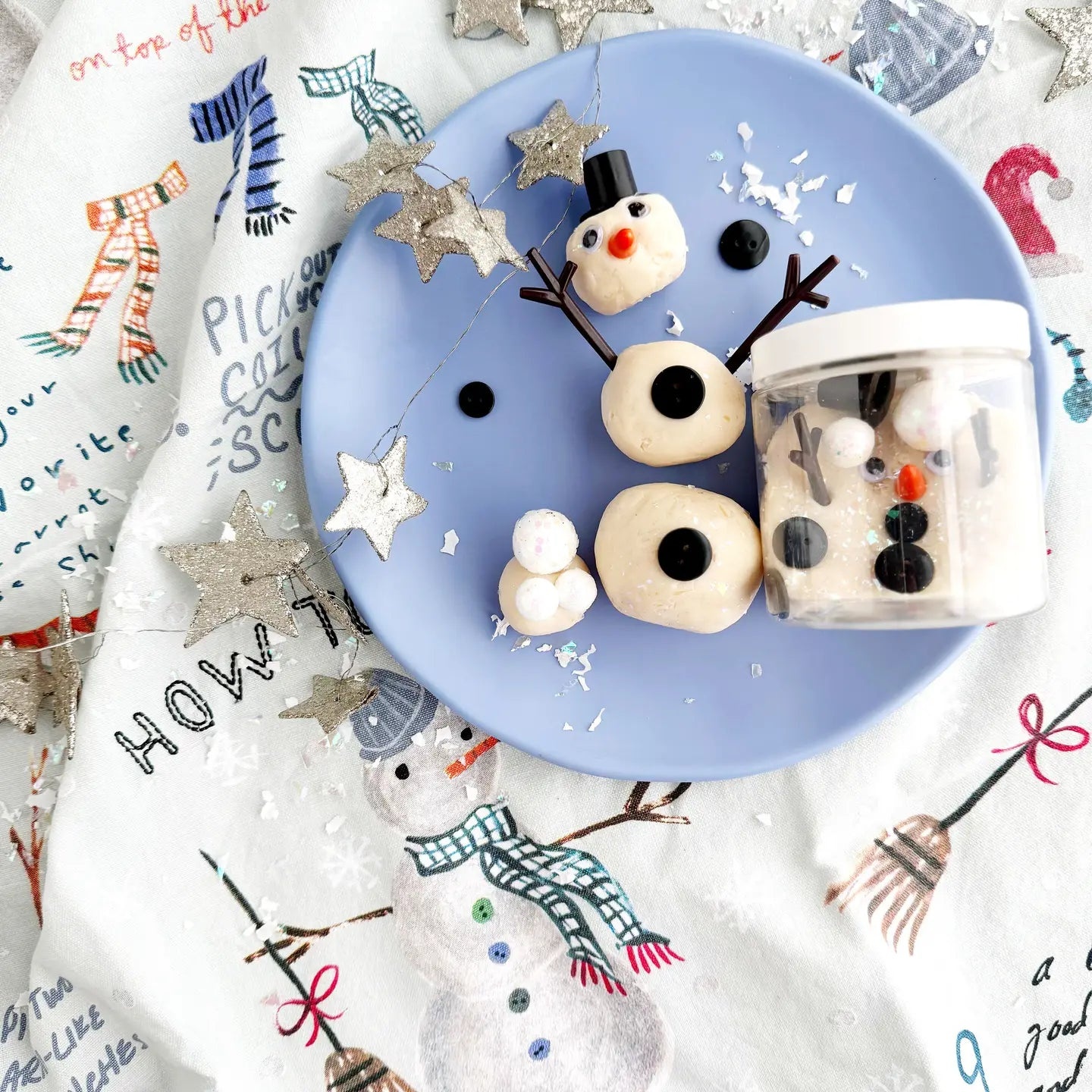 Earth Grown KidDoughs Snowman Mini Dough-To-Go