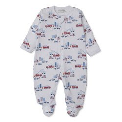 kissy kissy Kissy Kissy Rescue Raid Zip Print Footie