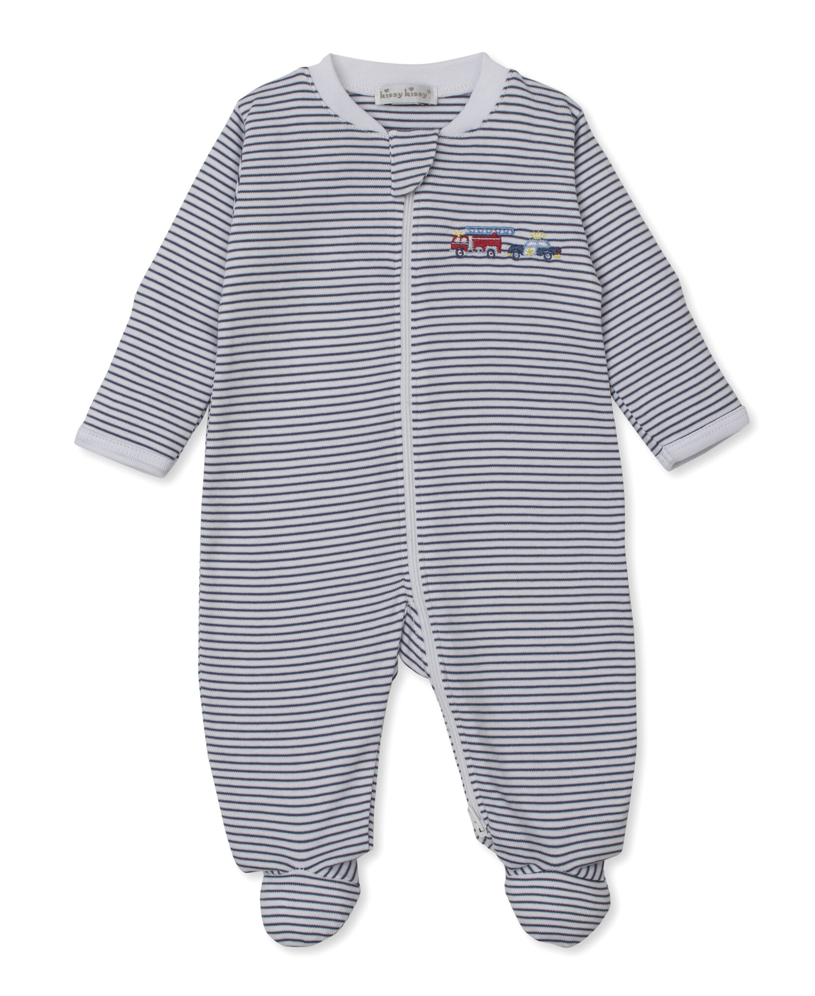 kissy kissy Kissy Kissy Resuce Raid Stripe Zip Footie