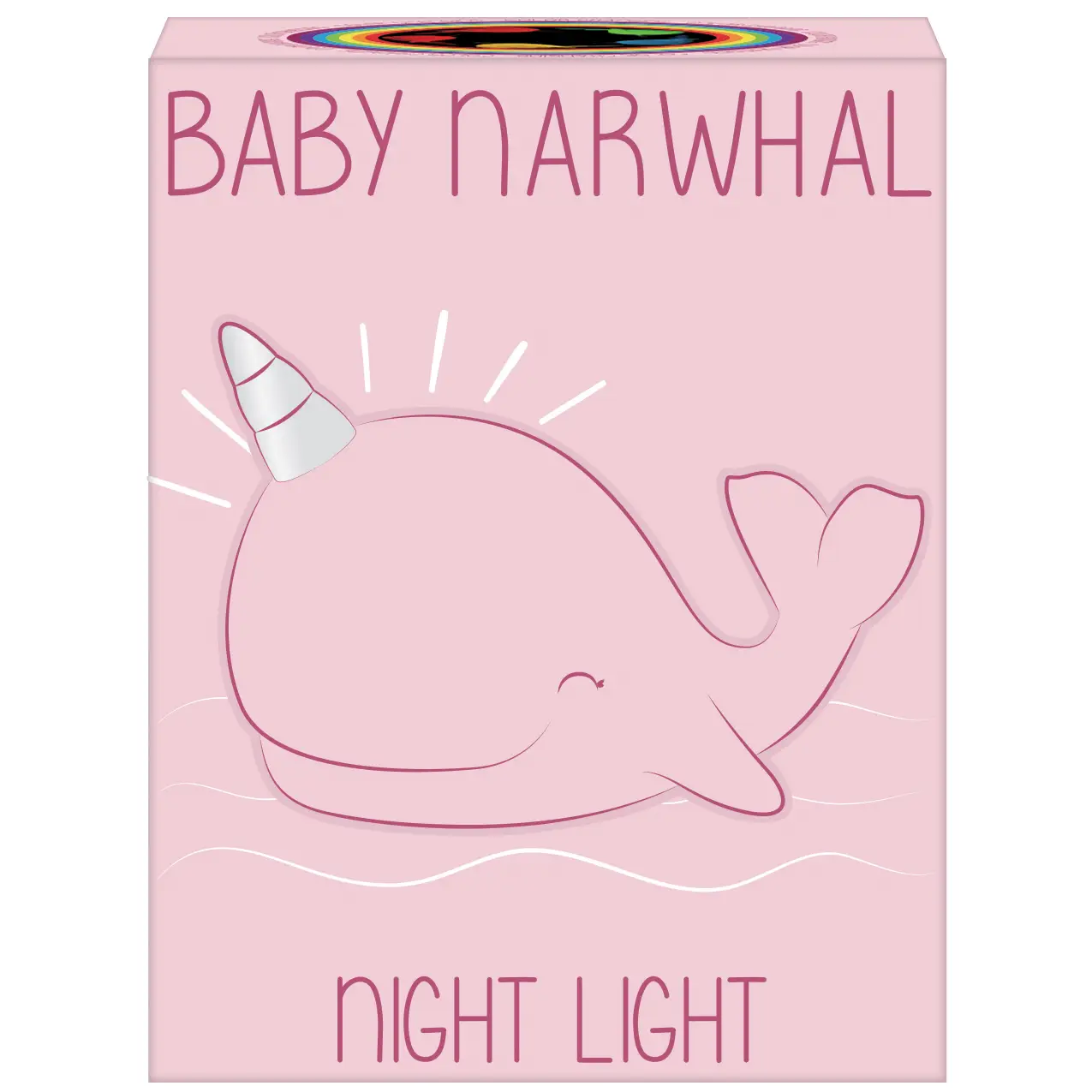 Iscream Baby Narwhal Night Light-Pink