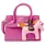 Crocodile Pony Handbag -Hot Pink
