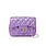 Classic Quilted Sparkle Mini Bag- Purple