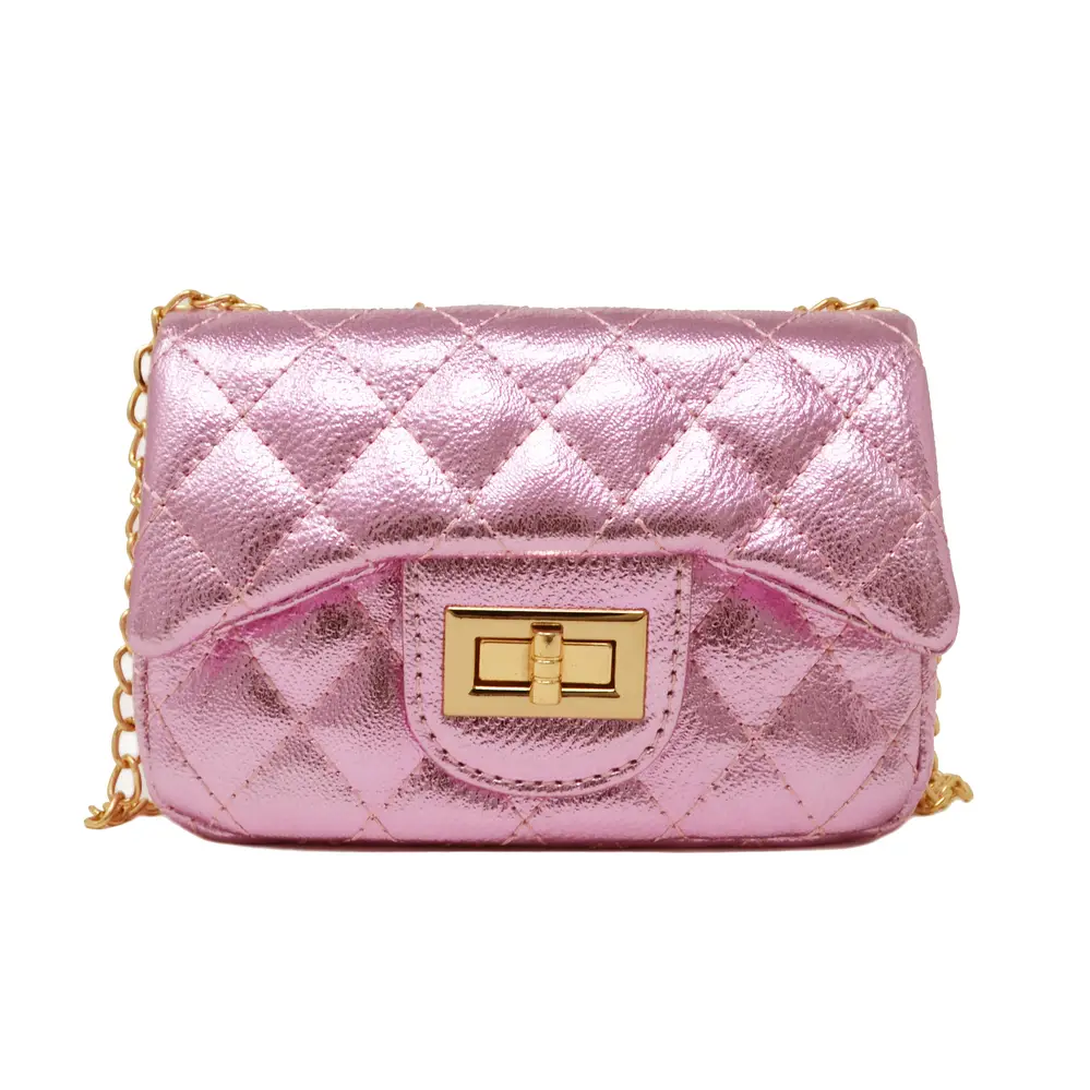 Metallic Classic Mini Purse-Lilac