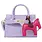 Crocodile Pony Handbag -Lavender