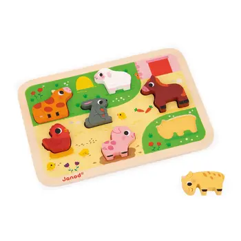Janod Janod Sweet Chunky Puzzle- Farm Stand