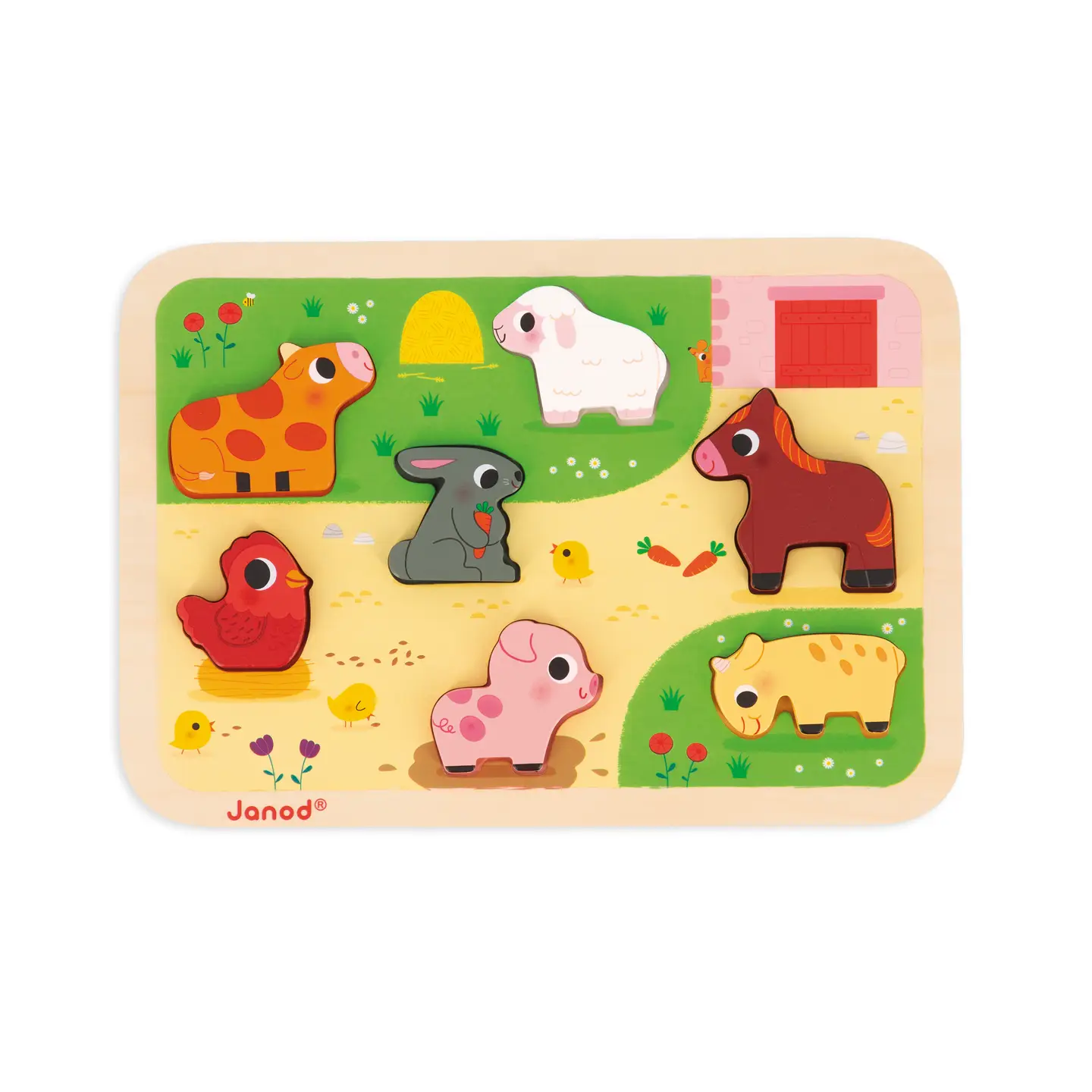 Janod Janod Sweet Chunky Puzzle- Farm Stand