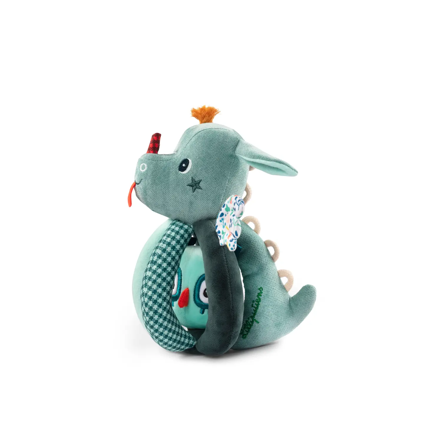 Janod Janod Joe the Dragon Plush Activity Rattle with Handles