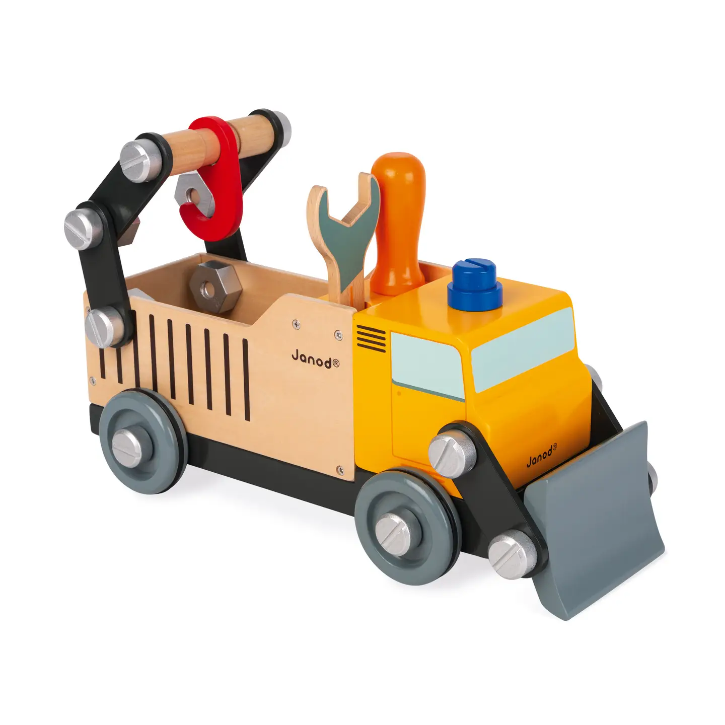 Janod Janod Brico' Kids -Construction Truck - 2 toys in 1: Build & Play
