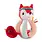 Janod Janod Alice The Fox  Plush Activity Rattle with Handles