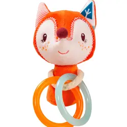 Janod Janod Alice The Fox Mini Rattle with Rings