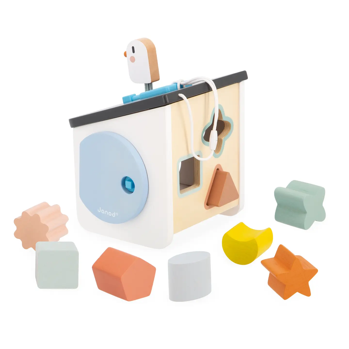 Janod Janod Sweet Cocoon-Bird House Shape Sorter