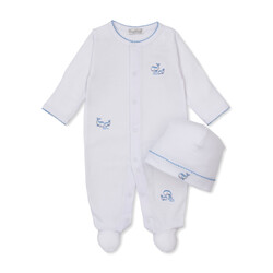 kissy kissy Kissy Kissy Whale Pods Footie w/Hat Snap Set