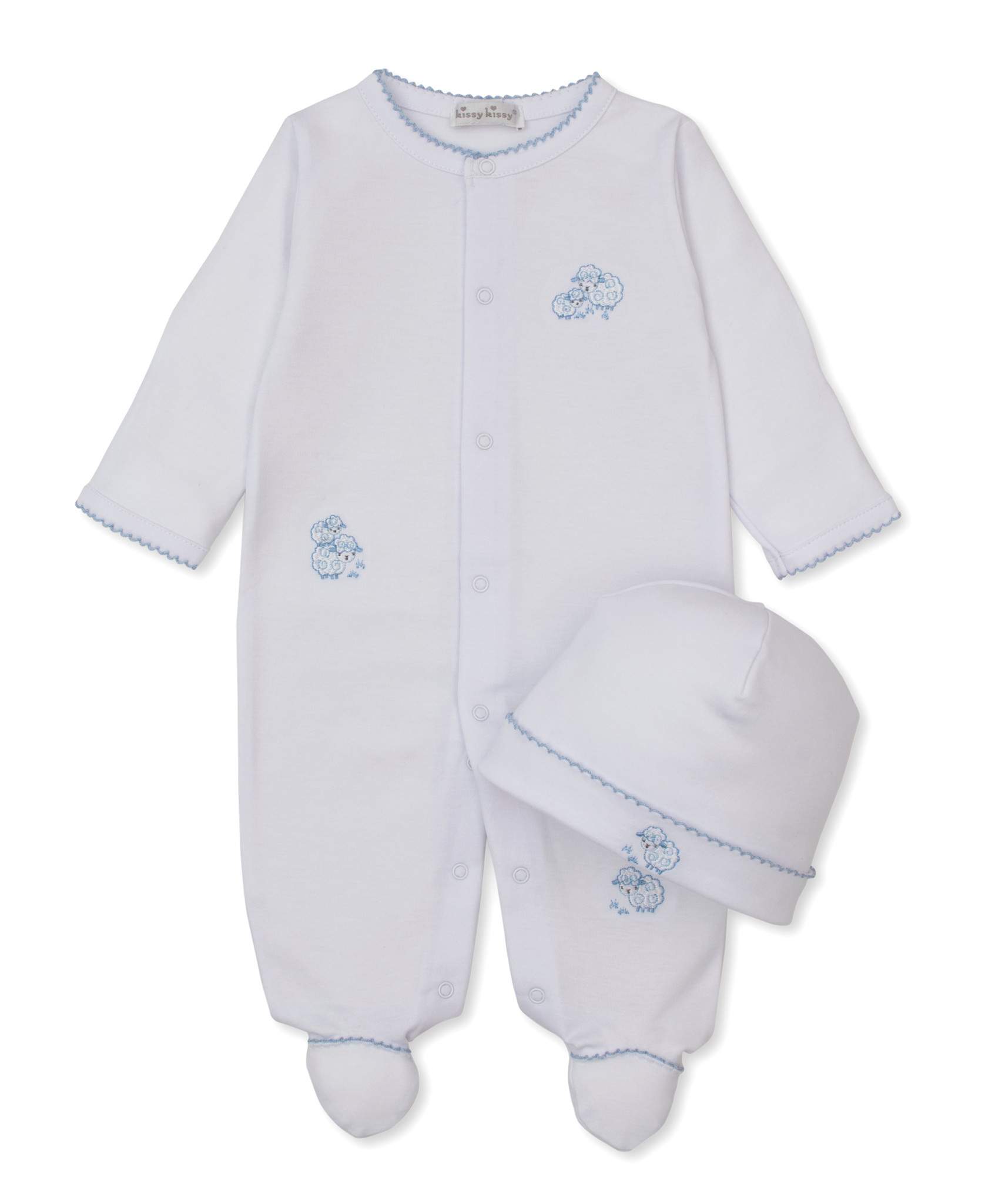 kissy kissy Kissy Kissy Sweet Sheep Footie w/Hat Snap Set