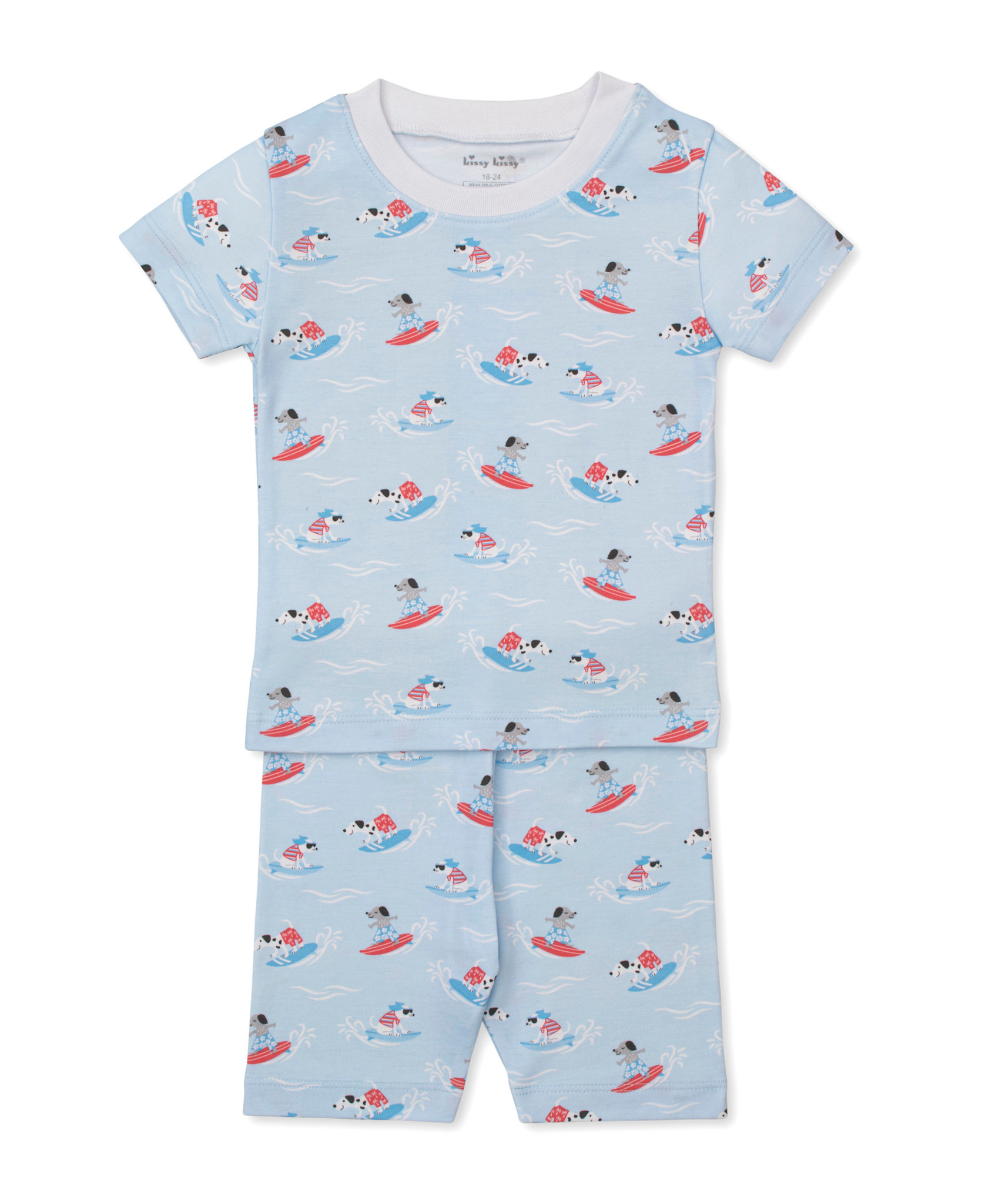 kissy kissy Kissy Kissy Beach Pups Pjs Set