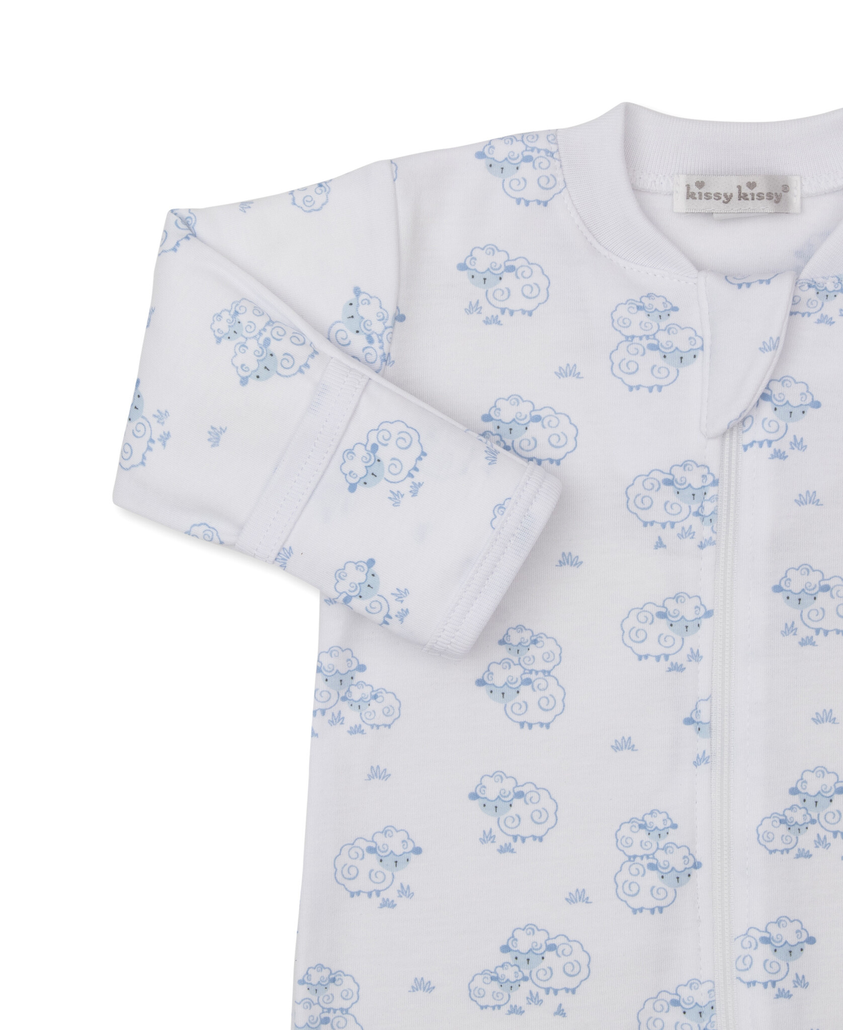 kissy kissy Kissy Kissy Sweet Sheep Zip Footie w/Hat Set