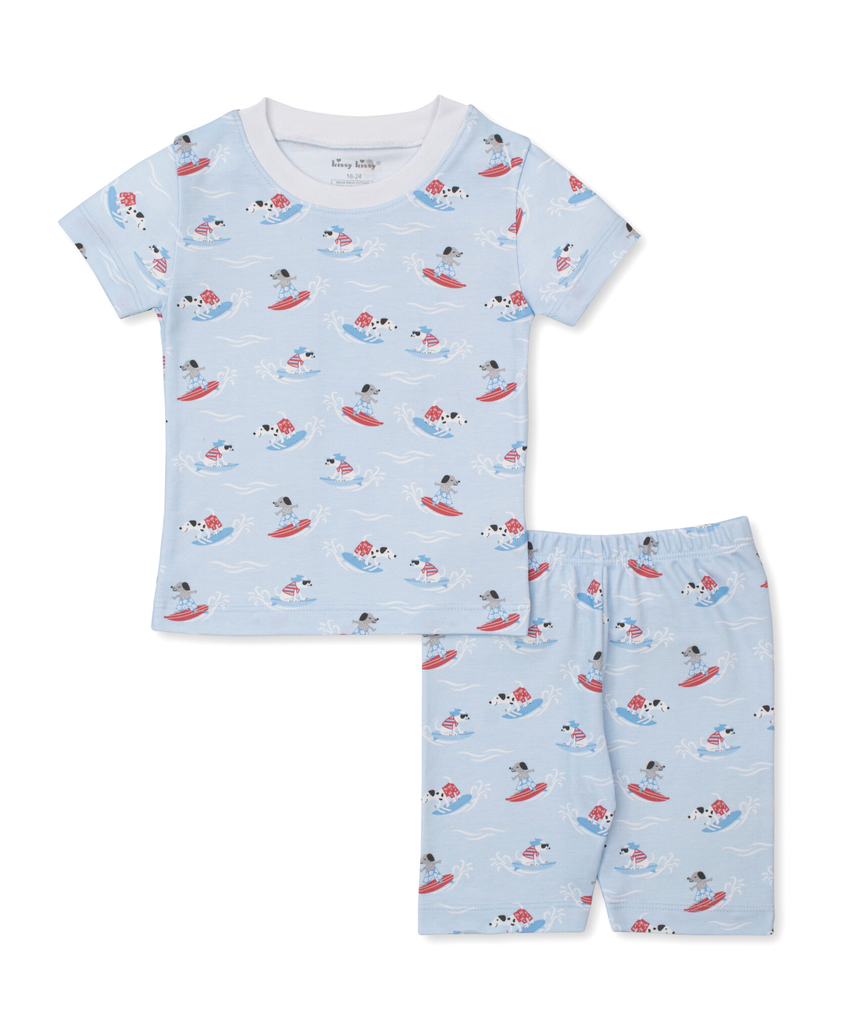kissy kissy Kissy Kissy Beach Pups Pjs Set