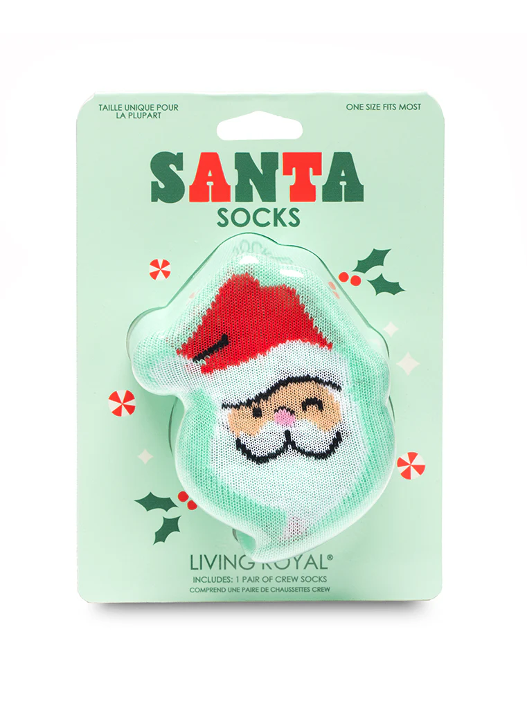 Living Royal 3D Packaged Crew Socks - Kids - Santa 4+