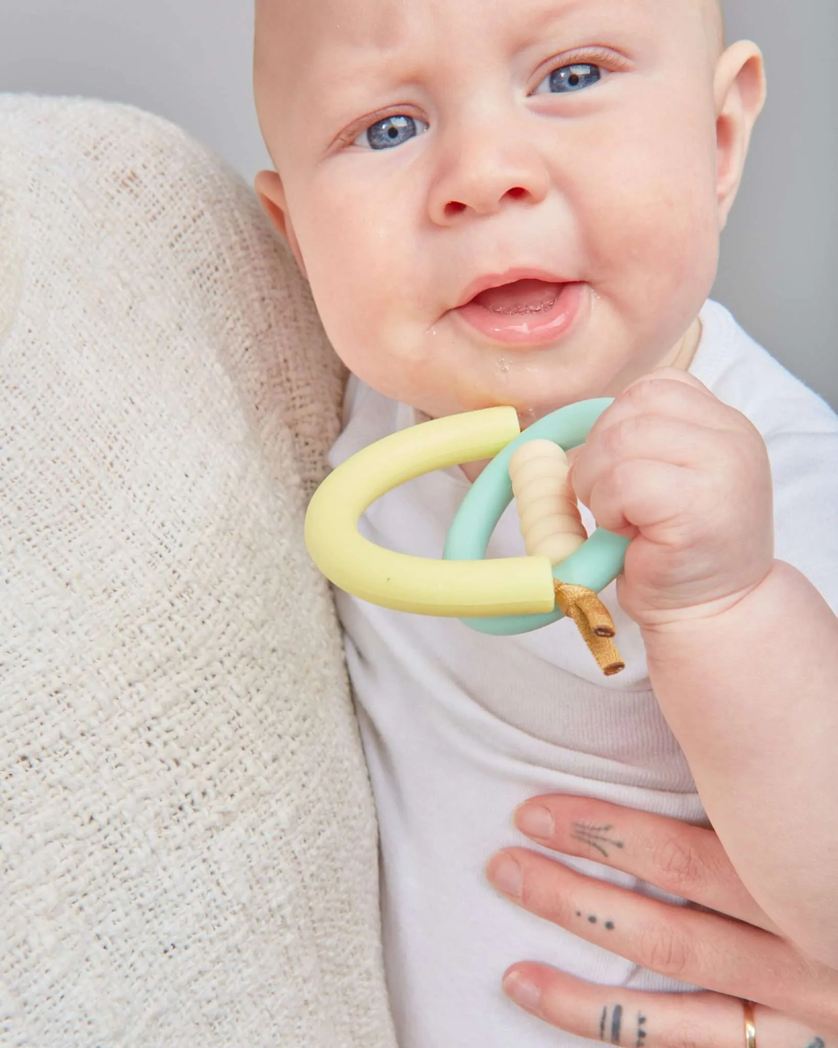 January Moon January Moon Dewdrop Orbit Teether