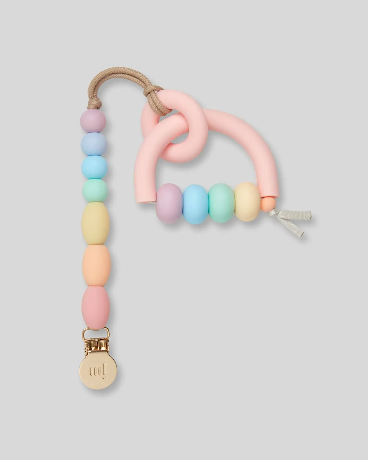 January Moon January Moon Rainbow Sherbet Teether Clip