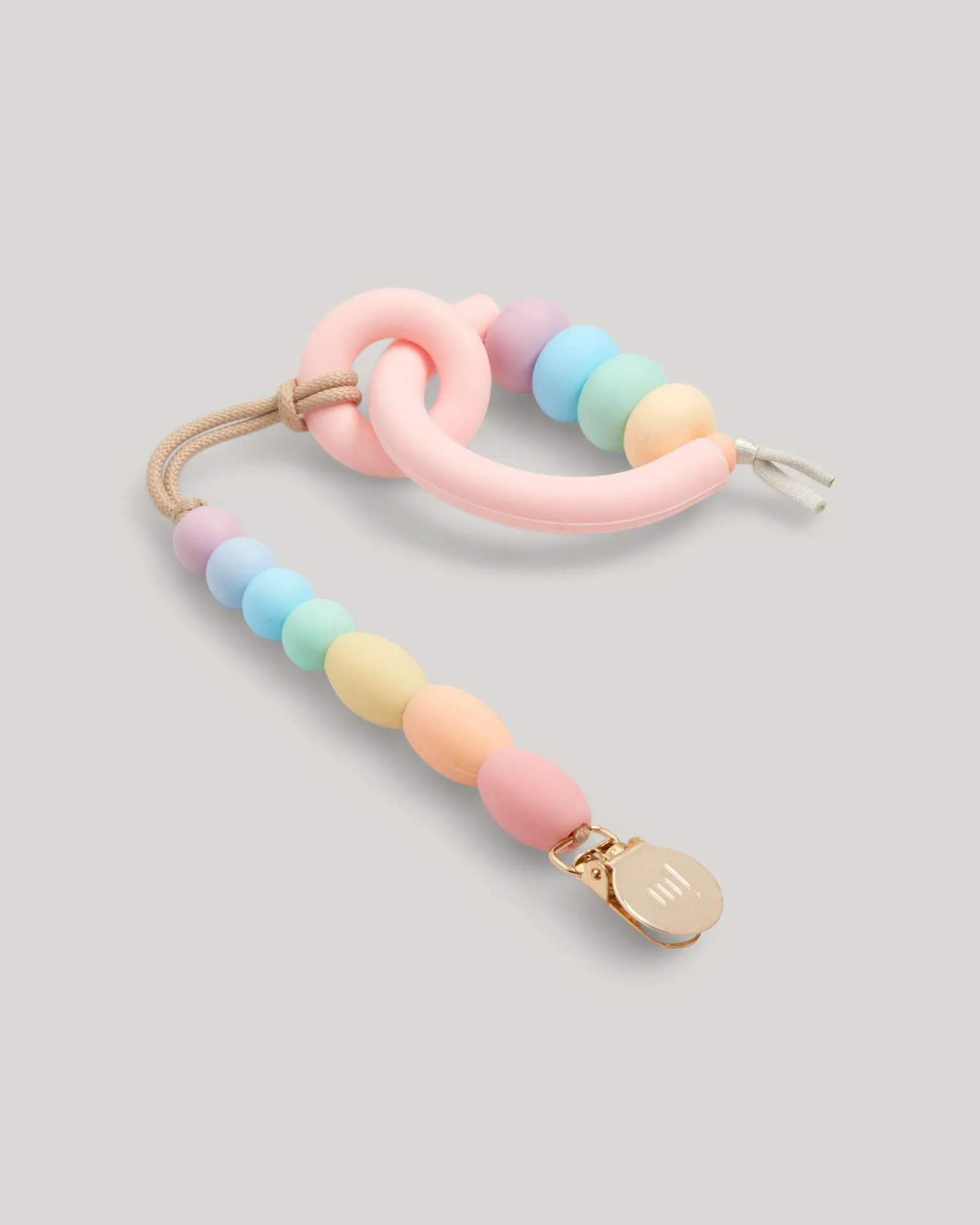 January Moon January Moon Rainbow Sherbet Teether Clip