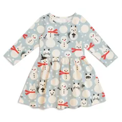 Winter Water Factory Winter Water Factory Calgary Dress - Snow Creatures