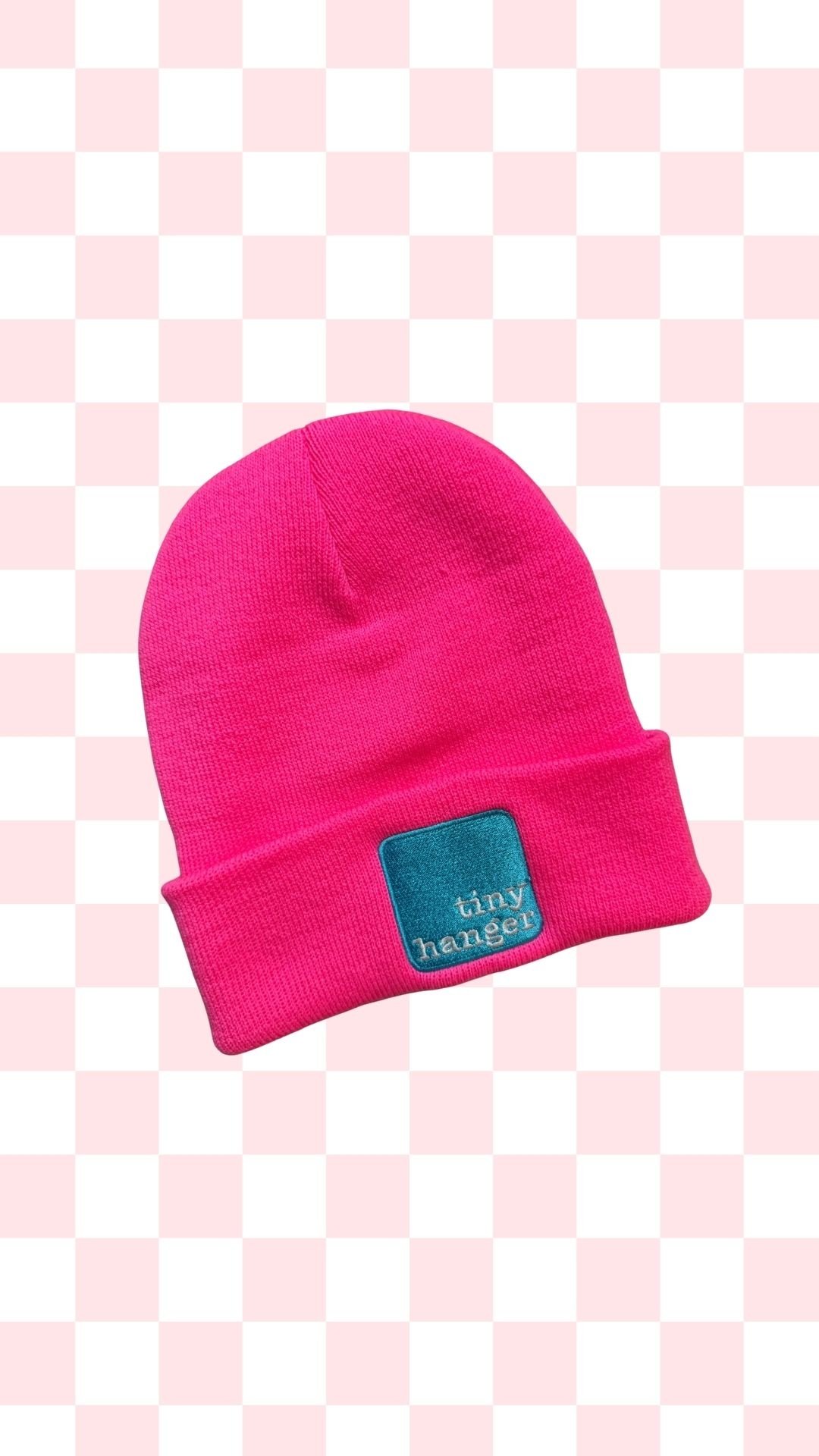 Tiny Hanger Neon Pink Beanie