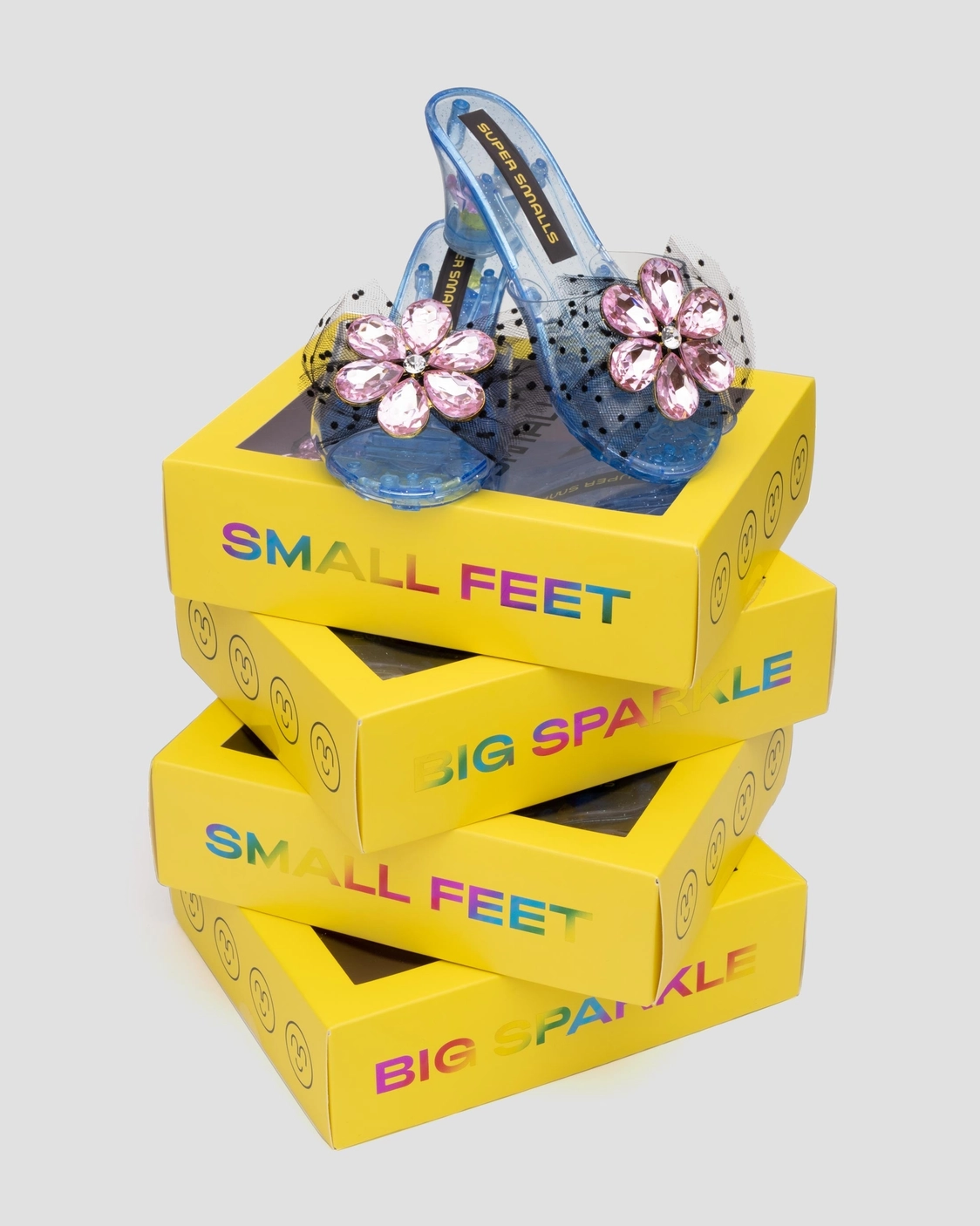 Super Smalls Pink Flower Gem Play Shoes
