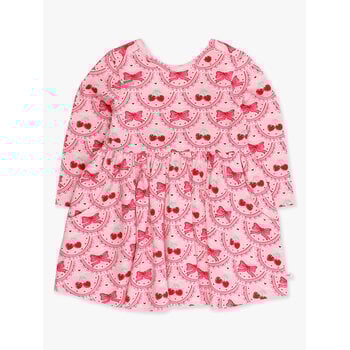 RuffleButts Rufflebutts Knit Long Sleeve Twirl Dress