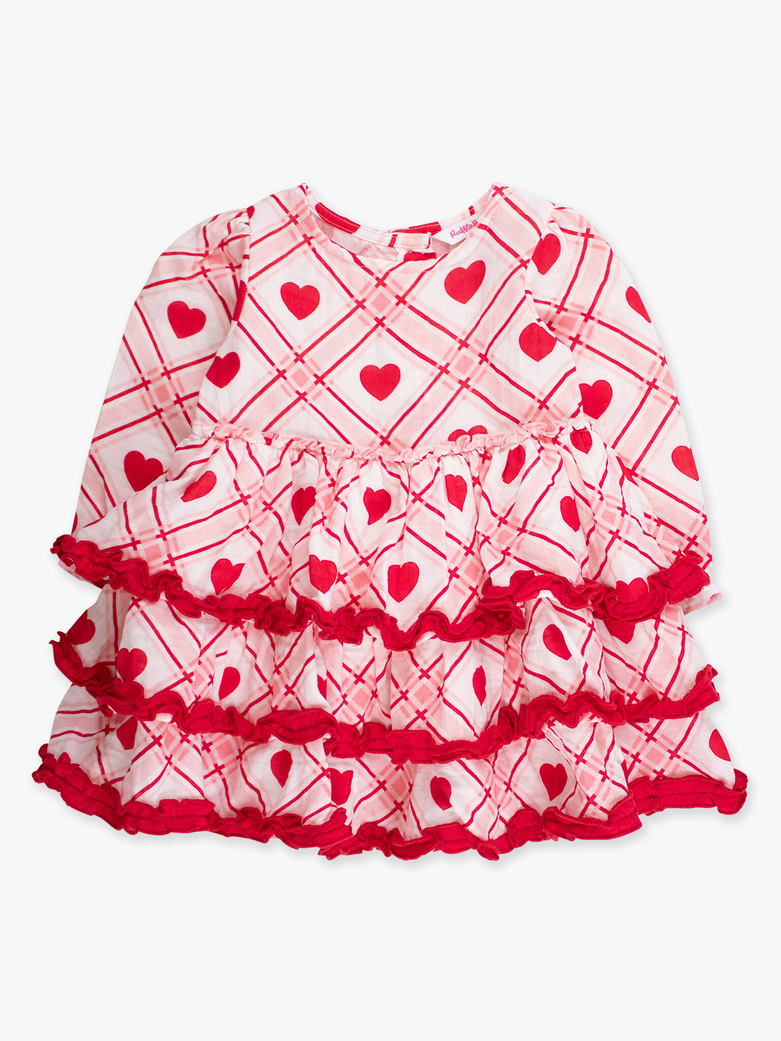 RuffleButts Rufflebutts Cotton Gauze Tiered Ruffle Dress