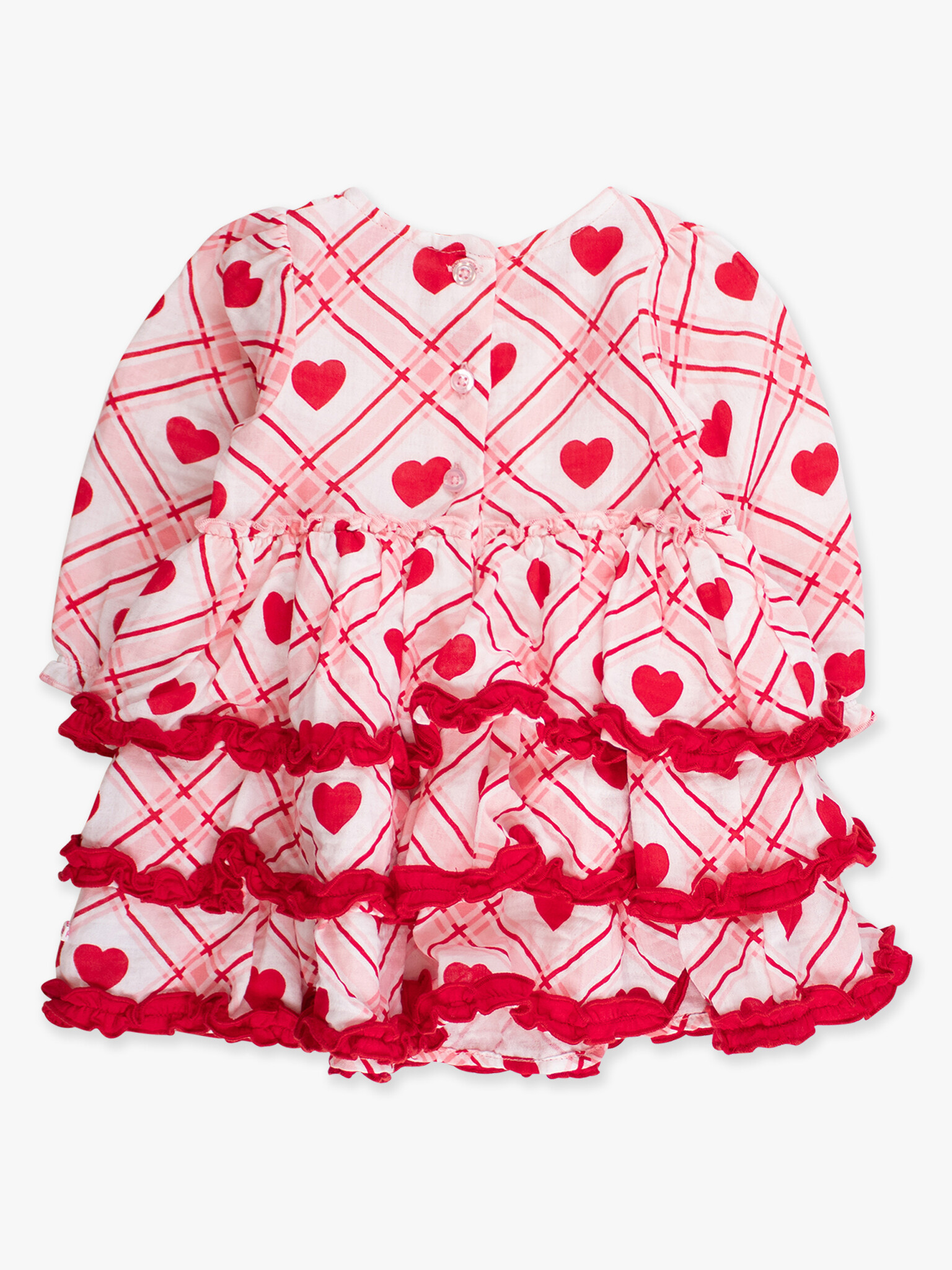 RuffleButts Rufflebutts Cotton Gauze Tiered Ruffle Dress