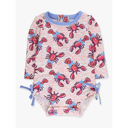 RuffleButts Rufflebutts  Long Sleeve Lobster Rashguard