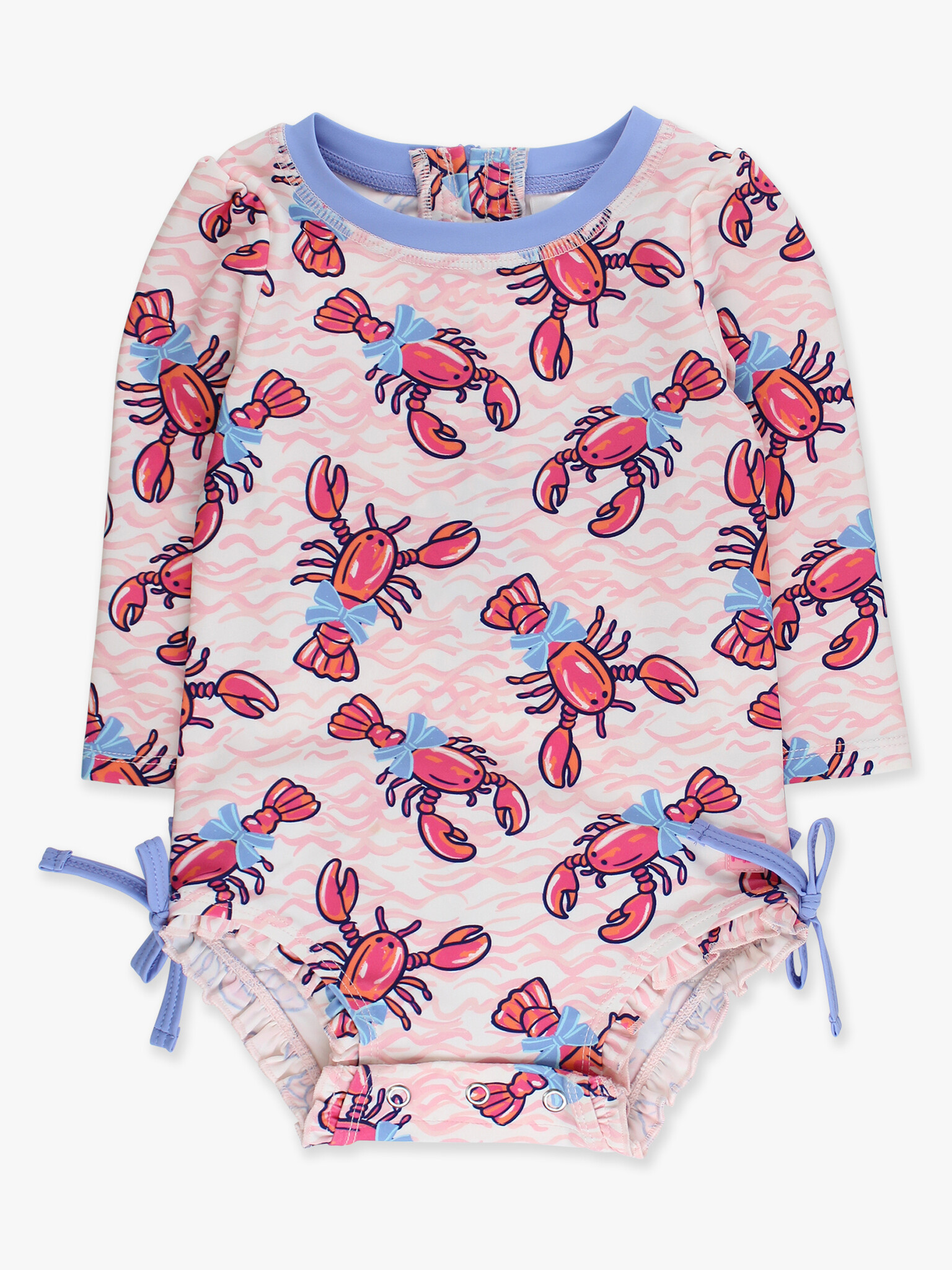 RuffleButts Rufflebutts Long Sleeve Lobster Rashguard