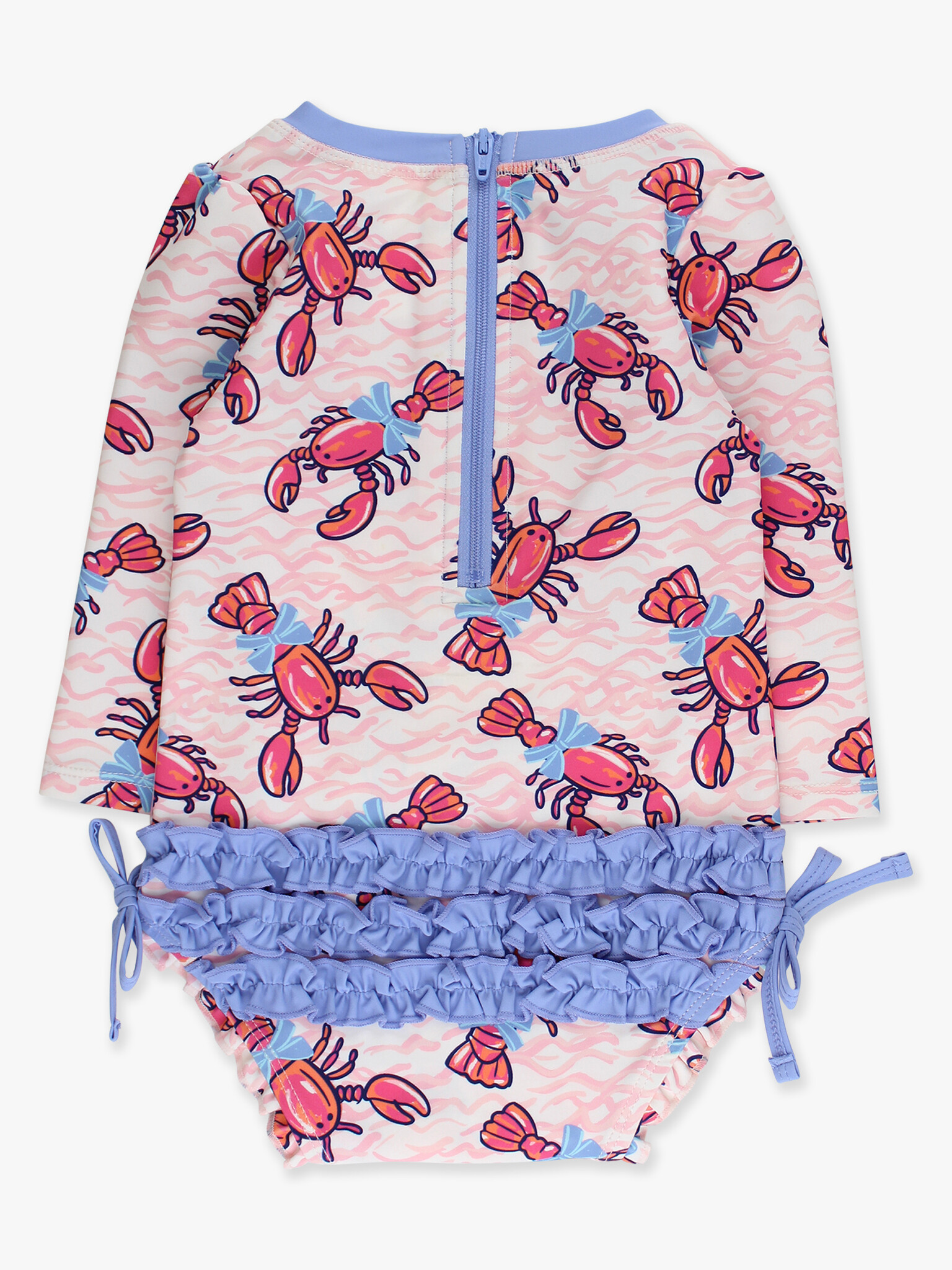 RuffleButts Rufflebutts Long Sleeve Lobster Rashguard