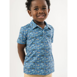 RuffleButts Rufflebutts Knit Short Sleeve Performance Polo