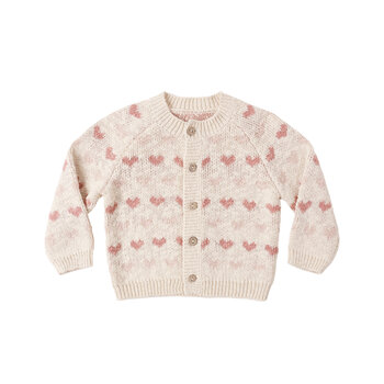 Quincy Mae Quincy Mae Knit Heart Cardigan