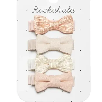Rockahula Linen Mini Bow Clips