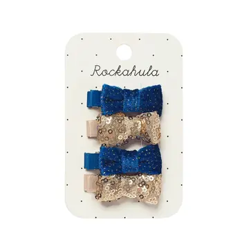 Rockahula Sequin and Velvet Mini Bow Clip