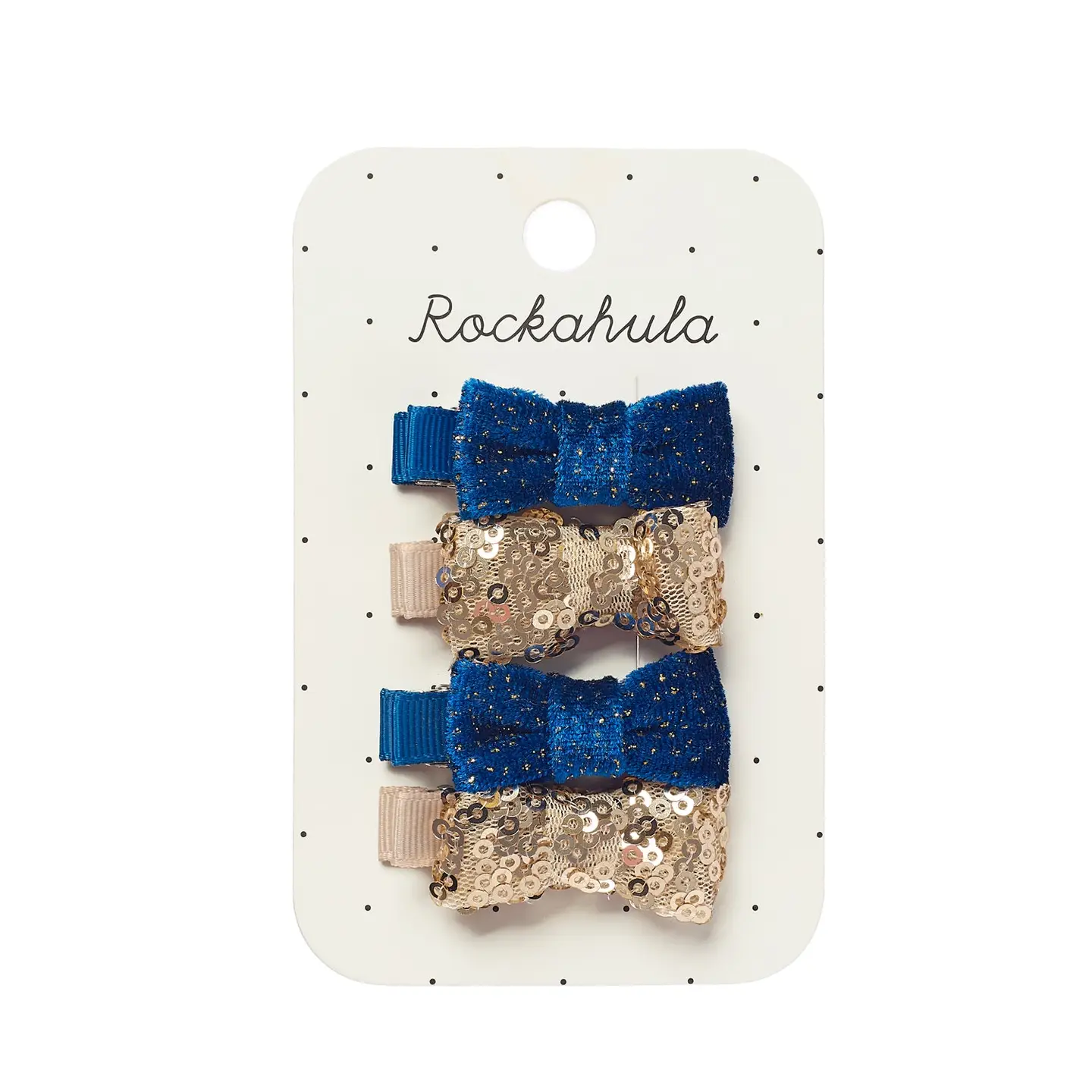 Rockahula Sequin and Velvet Mini Bow Clip