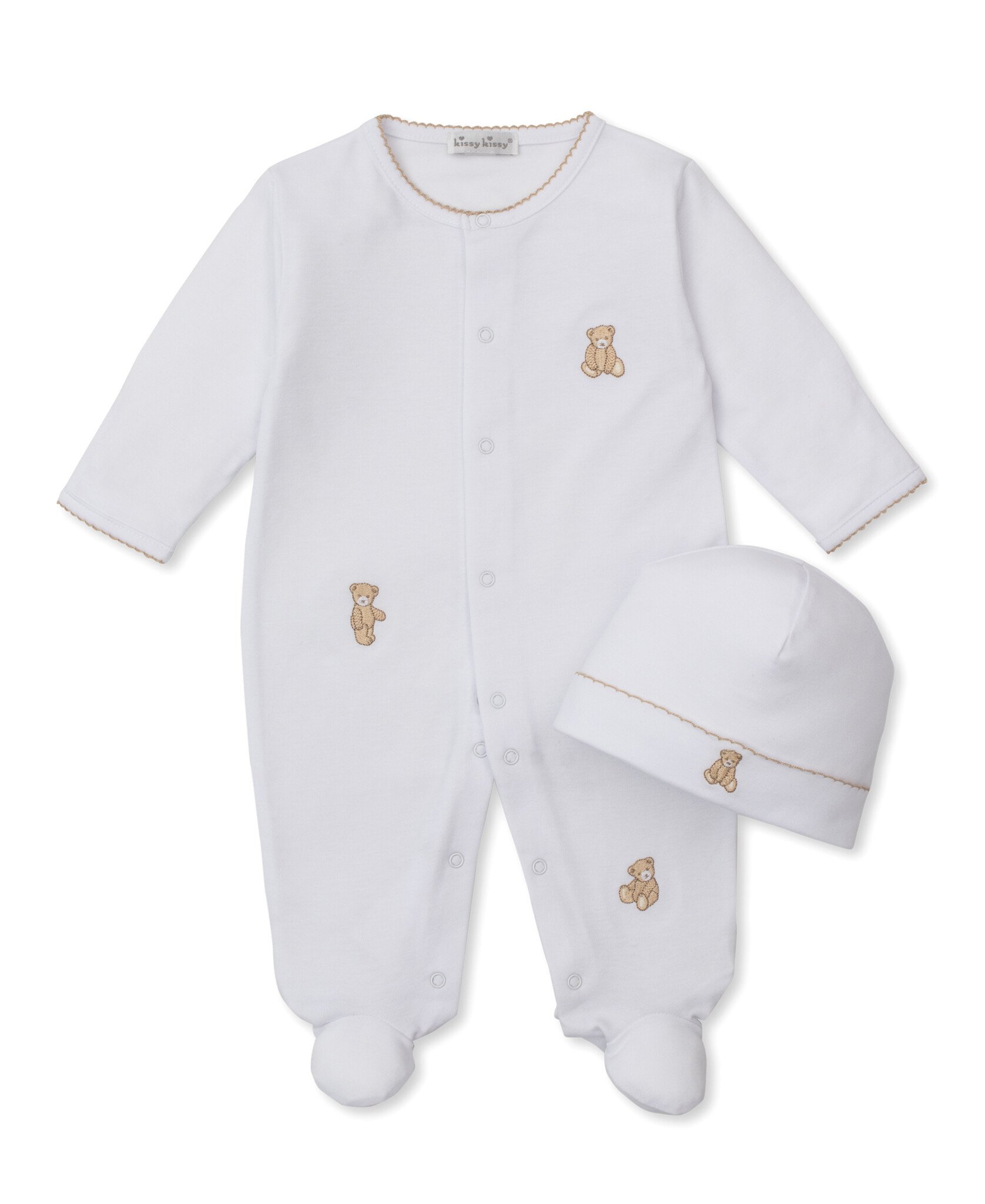 kissy kissy Teddy Bear Footie with Hat Set Kissy Kissy