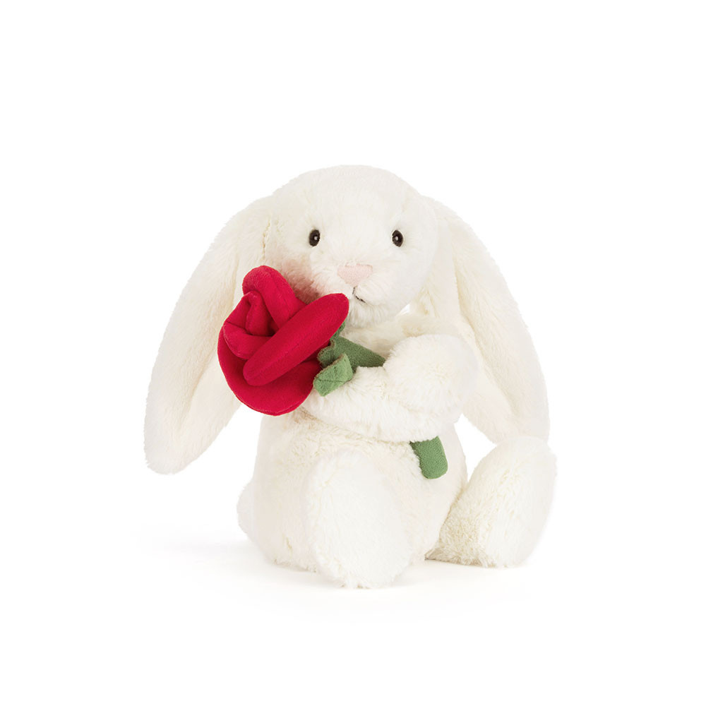 JellyCat Jellycat Cream Bunny with Rose