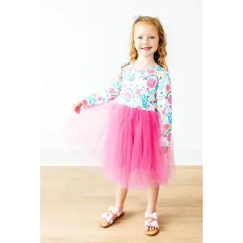 Mila & Rose Mila & Rose Rainbow Sparkle L/S Tutu Dress