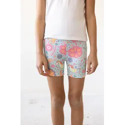 Mila & Rose Mila & Rose Blue Retro Unicorns Twirl Shorts