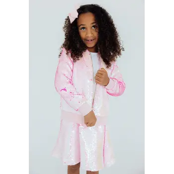 Mila & Rose Mila & Rose Diva Pink Flip Sequin Jacket