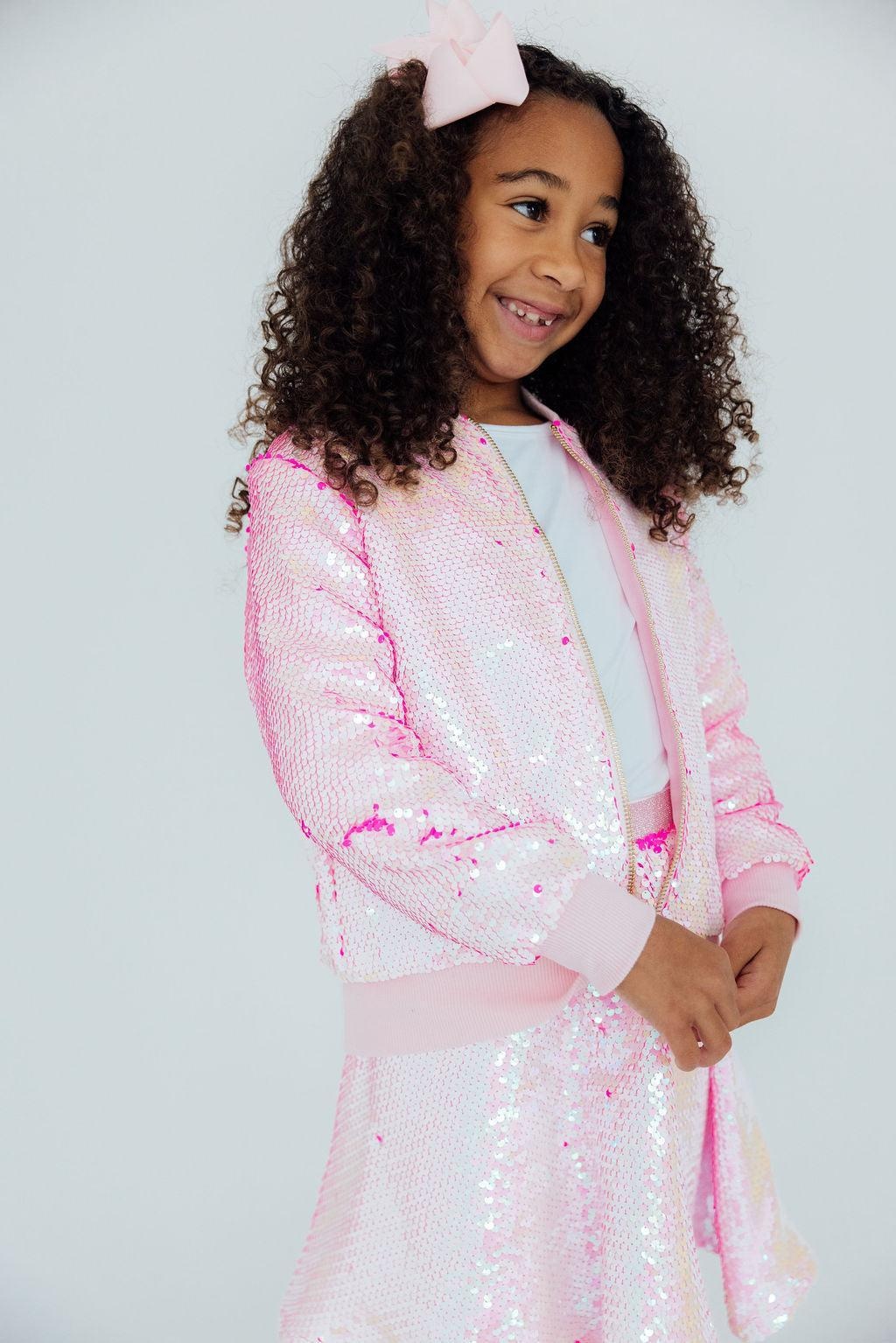 Mila & Rose Mila & Rose Diva Pink Flip Sequin Jacket