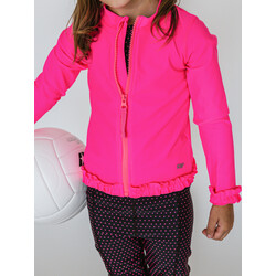 RuffleButts Rufflebutts Active Full Zip Ruffle Jacket
