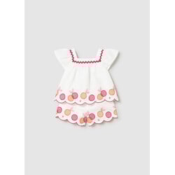 Mayoral Mayoral Embroidered Bermuda Set